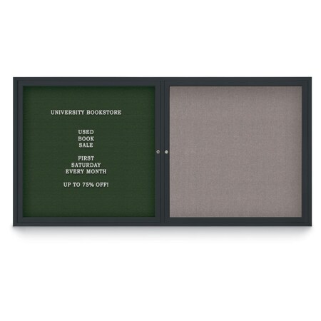 United Visual Products Corkboard, 18"x24", Rubber/Bronze UV429HPLUS-BRONZE-RUBBER